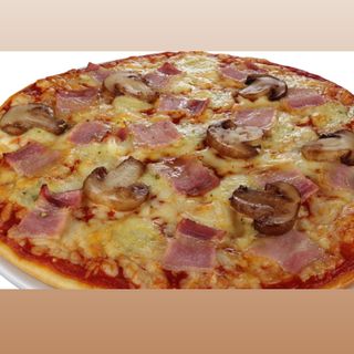 Pizza bacon y portobello