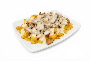Ración de raxo de pollo con salsa de queso