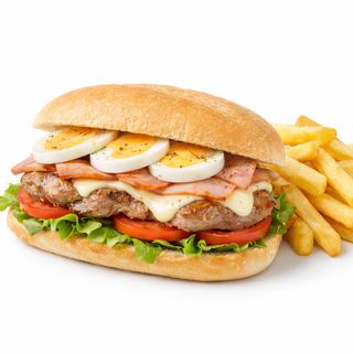 Chivito al pan de cerdo