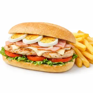 Chivito al pan de pollo