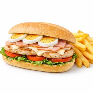 Chivito al pan de pollo