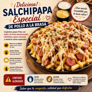 Salchipapa de pollo