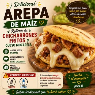 Arepa de chicharrones
