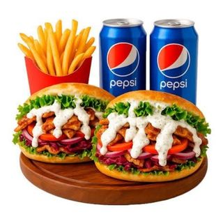 2 doner+2bebidas+1 patatas