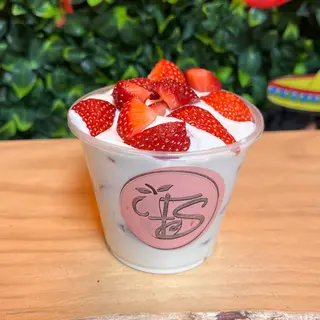 Fresas con crema