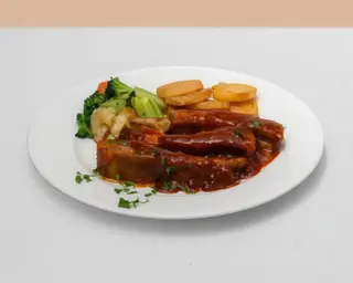 Costillas De Cerdo Con Salsa Bbq