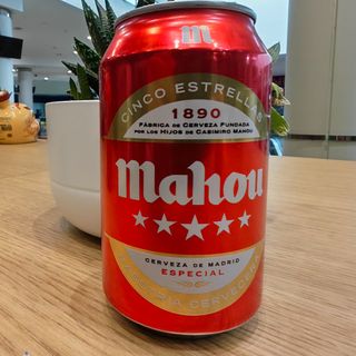 Cerveza Mahou 5 Estrellas Lata 33cl.