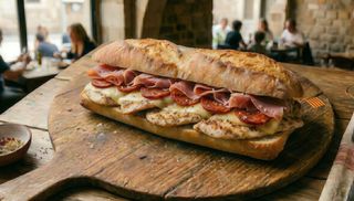 Bocadillo De Pollo Y Chorizo