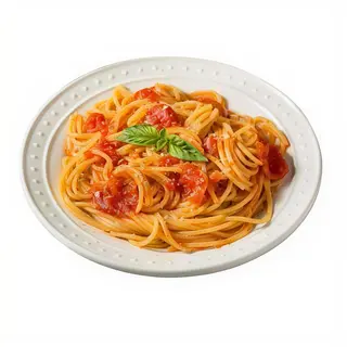 Espaguetis Con Tomate Y Albahaca