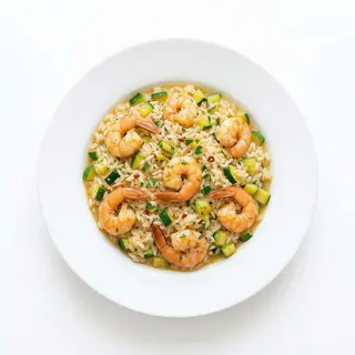 Arroz Con Calabacín Y Gambas (Para 2 Personas)