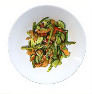 Verduras Variadas Salteadas Al Wok