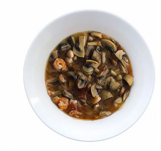 Gambas Con Hongos Chinos