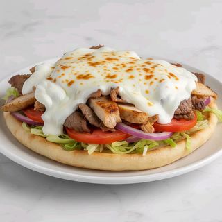 Donner kebab con qeuso