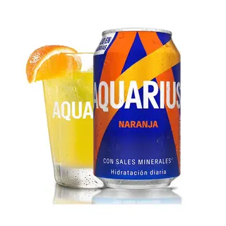 Aquarius Naranja lata 330ml水动乐橙味电解质饮料