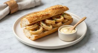 Bocadillo De Calamares Con Mayonesa
