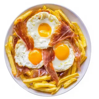 Huevos Rotos Con Picadillo De Soria