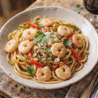 Espaguetis Scampi