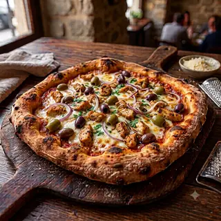 Pizza Kebab de Pollo