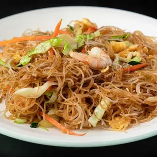 Fideos de Arroz con Gambas