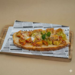 Tostada De Queso Y Tomate