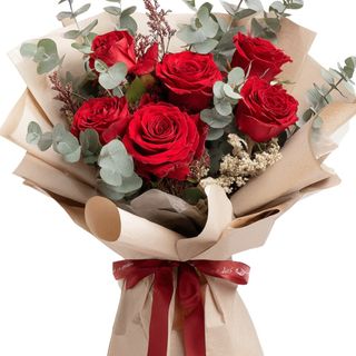 Ramo De 6 Rosas Romance Pasion