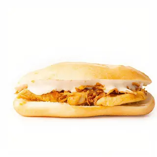 69. Pollo tandoori, cebolla crujiente y mayonesa