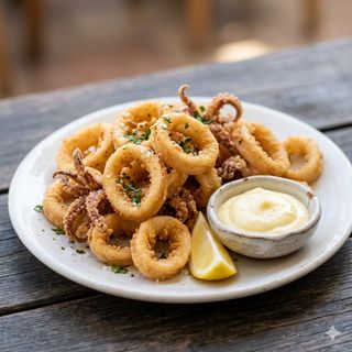 Calamares fritos con alioli