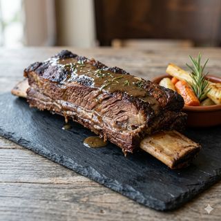 Costillar asado de ternera retinta al horno