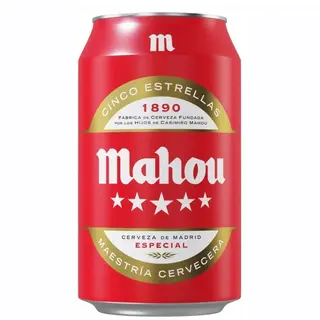 Cerveza Mahou 5 estrellas Lata 33cl.