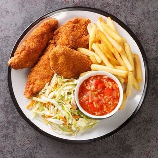 Menú Pollo Frito (5 Pzas.)