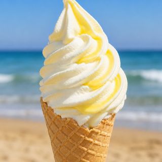 Cono de helado nata y limon