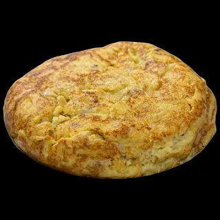 Tortilla jugosa de patata con cebolla
