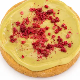 Cookie Plana Pistacho y Frambuesa