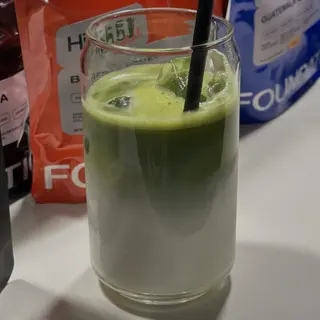 Iced matcha latte