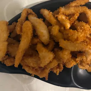 Tiras de pollo frito