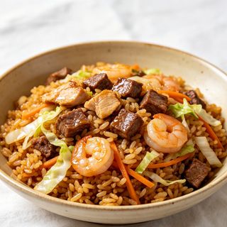 Arroz frito de la casa