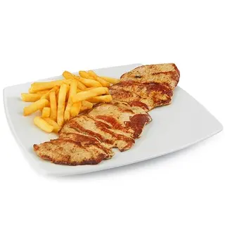 Lomo con patatas fritas