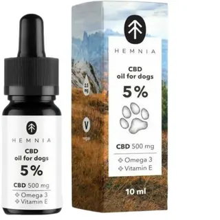 Hemnia Aceite de CBD para perros 5 %, 500 mg, 10 ml