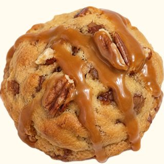 Nueces pecanas y caramelo salado