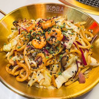 Udon con gambas