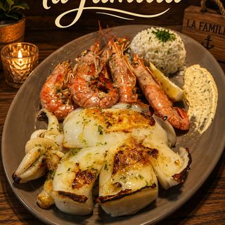 Sepia, Gambas y Arroz