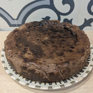 Tarta de queso con chocolate
