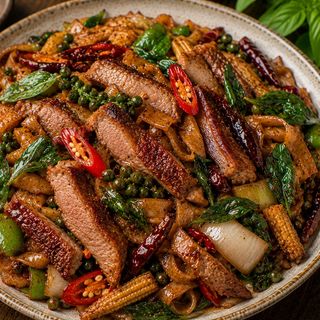 Pad Kee Mao con Pato