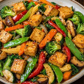 Salteado de Verduras con Tofu