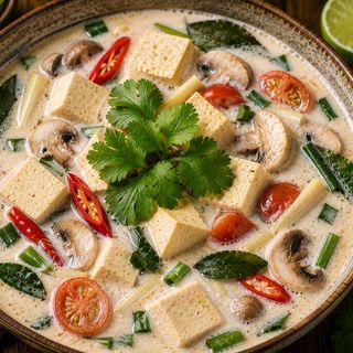 Sopa Tom Kha con Tofu