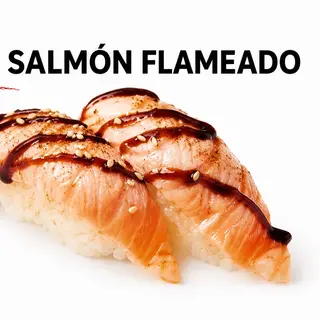 89. Nigiri De Salmón Flameado