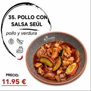35. Pollo Con Salsa Seúl