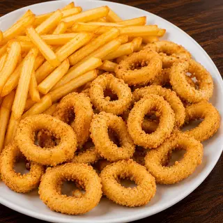 Calamares A La Romana Con Patatas Fritas