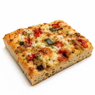 Focaccia verduras y queso
