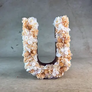 Letra Flores Preservadas "U"